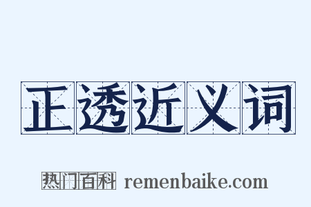 正透近义词是什么意思的图片